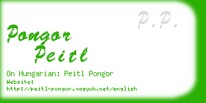 pongor peitl business card